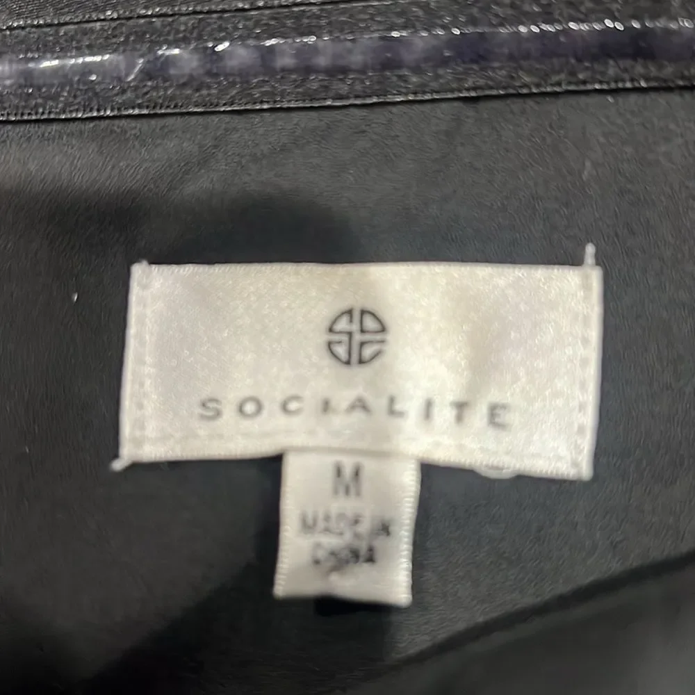 Black Strapless Cocktail Dress by With Popover Bodice Socialite Size M - Picture 10 of 11